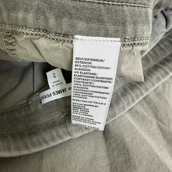 Standard James Perse Zip Pocket Utility Pants Size 2 Womens Cotton Crop 31x25.5 - Picture 9 of 10